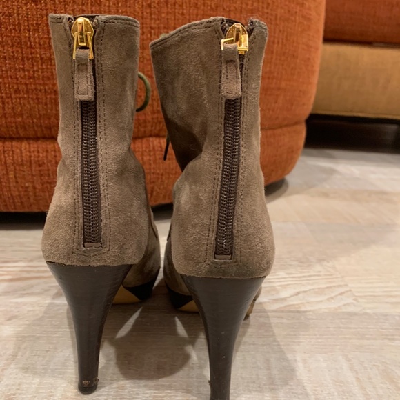Franco Sarto 7M tan suede heeled boots - Picture 2 of 8